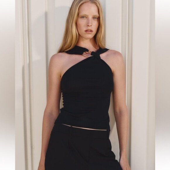 ZARA KNOTTED TOP WITH GOLDEN APPLIQUÉ - Picture 5 of 8